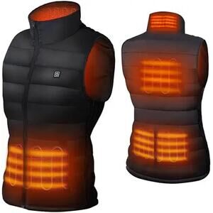 burngogo Heated Vest for Men Women, 3 Heating Levels 6 Heating Zones, Heated Jac
